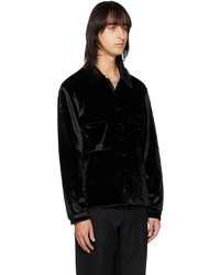 Jil Sander Black Spread Collar Jacket