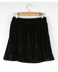 ChicNova Gold Velvet Skirt