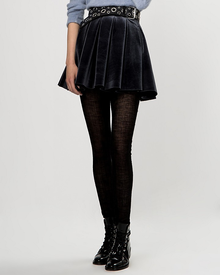 maje velvet skirt