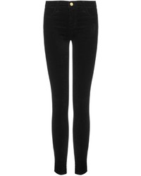 J Brand Black Velvet Midrise Jeans