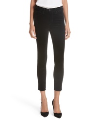 L'Agence Margot Velvet Crop Skinny Jeans