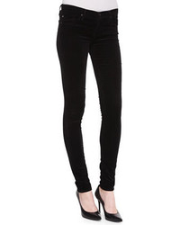 AG Jeans Ag Super Skinny Velvet Leggings Super Black Velvet