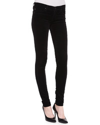 AG Jeans Ag Super Skinny Velvet Leggings Super Black Velvet
