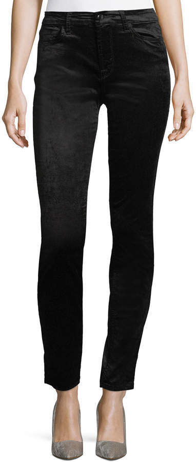 black velvet skinny jeans