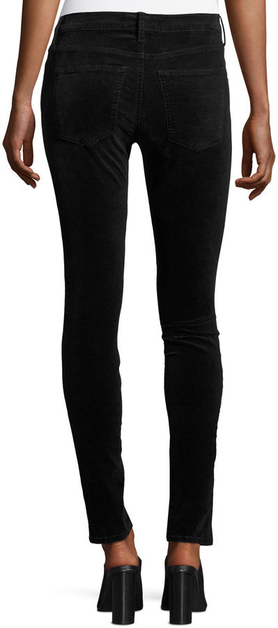 Currentelliott The Ankle Skinny Velvet Pants Washed Black 228 Neiman Marcus Lookastic 2855