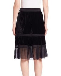 Elie Tahari Audra Velvet Skirt