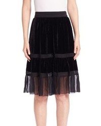 Elie Tahari Audra Velvet Skirt