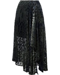 Lala Berlin Asymmetric Velvet Skirt