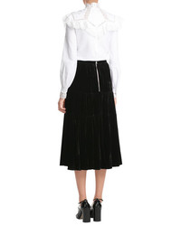 McQ by Alexander McQueen Mcq Alexander Mcqueen Velvet Midi Skirt With Silk