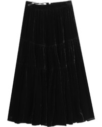 McQ by Alexander McQueen Mcq Alexander Mcqueen Velvet Midi Skirt With Silk