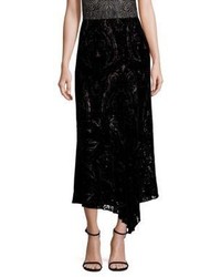 Nanette Lepore Siren Velvet Burnout Asymmetrical Skirt