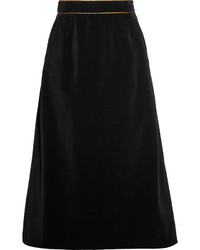 Saint Laurent Velvet Skirt Black