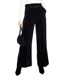 Topshop Covered Belt Wide Leg Trousers