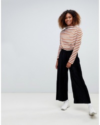 Weekday Pleated Velvet Cropped Trousers