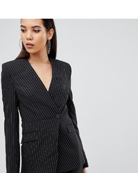 Asos Tall Asos Design Tall Suit Blazer With Sharp Shoulders In Cut About Pinstripe