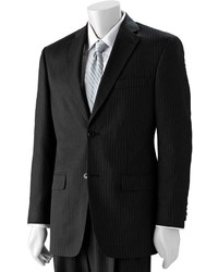 Haggar Classic Fit Black Stripe Suit Jacket Big Tall