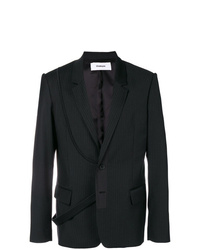 Chalayan Strap Pinstripe Suit Jacket