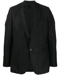 Ann Demeulemeester Striped Single Breasted Jacket