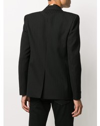 Saint Laurent Striped Single Breasted Suit Jacket