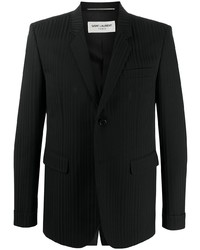 Saint Laurent Striped Single Breasted Suit Jacket