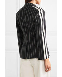 Norma Kamali Striped Stretch Jersey Blazer