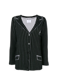 Black Vertical Striped Cardigan