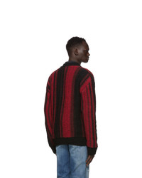 032c Black And Red Cardigan