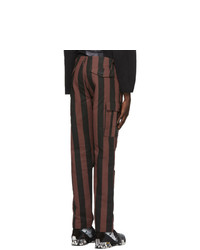 032c Black And Red Striped Cargo Pants