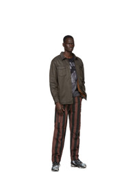 032c Black And Red Striped Cargo Pants