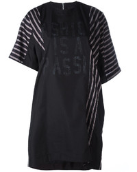 Sacai Printed Striped T Shirt Dress
