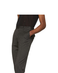 Sss World Corp Black Pin Stripe Bad Straight Trousers
