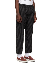 DEVÁ STATES Black Pinstripe Trousers