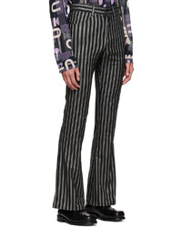 Anna Sui Black Pinstripes Trousers