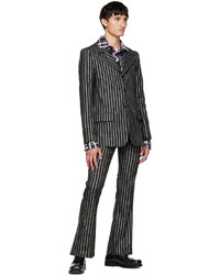 Anna Sui Black Pinstripes Trousers