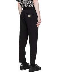 Dolce & Gabbana Black Striped Trousers