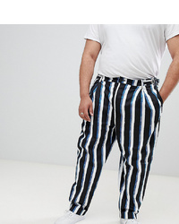 ASOS DESIGN Plus Wide Balloon Trousers In All Over Stripe