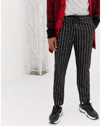 Collusion Skater Fit Smart Trousers In Stripe