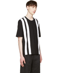 Giuliano Fujiwara Black And White Striped T Shirt