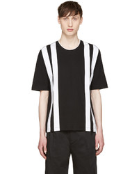 Giuliano Fujiwara Black And White Striped T Shirt
