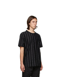 Hugo Black Striped Driez T Shirt