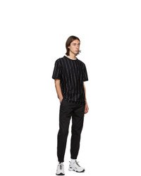Hugo Black Striped Driez T Shirt