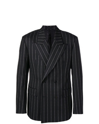Versace Double Breasted Striped Blazer