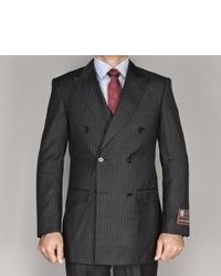Giorgio Fiorelli Black Pin Stripe Double Breasted Suit