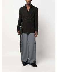 Family First Pinstripe Pattern Double Breasted Blazer