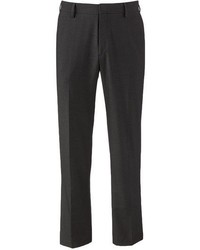 Haggar Tailored Fit Shadow Striped Black Flat Front Suit Pants