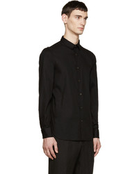 Ann Demeulemeester Black Deconstructed Tuxedo Shirt