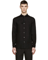 Ann Demeulemeester Black Deconstructed Tuxedo Shirt