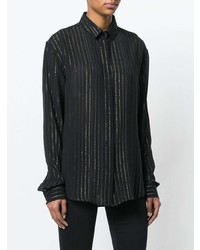 Saint Laurent Sheer Striped Shirt