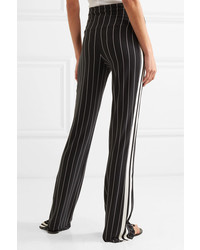 Norma Kamali Striped Stretch Jersey Bootcut Pants