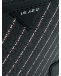 Karl Lagerfeld Striped Logo Pouch